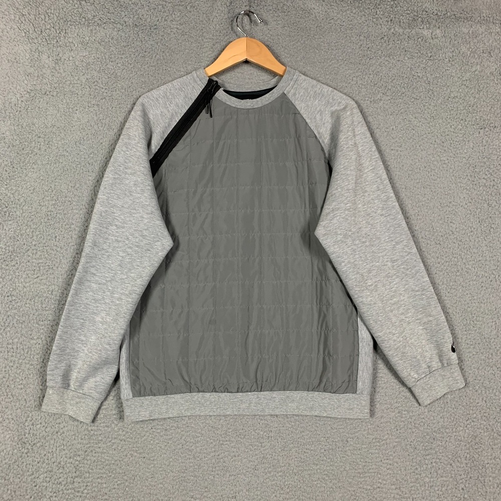 Nike Tech Pack Sweatshirt Men's Medium M Gray Quilted NSW Sportswear BV3697-063